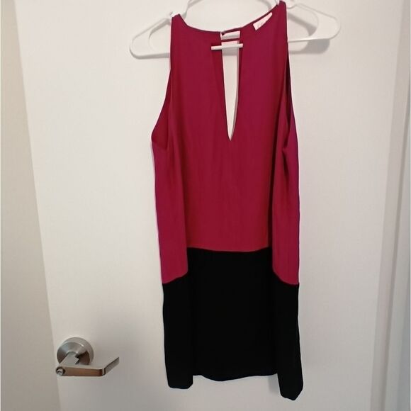 Parker Silk Color Block Dress - Picture 8 of 8